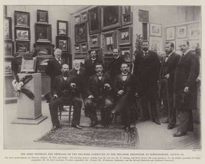 جنر البوير والمسؤولون في لجنة Pro-Boer في معرض Pro-Boer في Scheveningen ، 20 أغسطس بواسطة مصور انجليزى