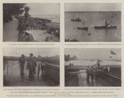 التصادم بين Steamer Primus و Tug Hansa في الجزء السفلي من Elbe ، 21 يوليو ، مشاهد بعد الكارثة بواسطة مصور انجليزى