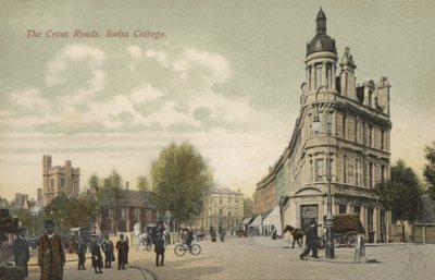 The Cross Roads ، Swiss Cottage ، لندن (صورة ملونة) بواسطة مصور انجليزى