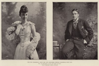 The Duc dOrleans ، من مواليد 1869 ، والأميرة Helene dOrleans ، من مواليد 1871 ، ابن وابنة الراحل Comte de Paris بواسطة مصور انجليزى