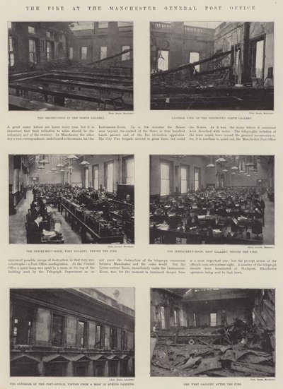 الحريق في مكتب بريد مانشستر العام بواسطة English Photographer