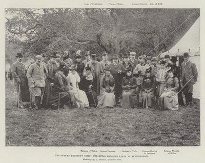زيارة الأباطرة الألمان ، حزب الرماية الملكي في Sandringham بواسطة مصور انجليزى