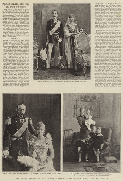 العرس الذهبي لجلالتيهما الملك كريستيان التاسع والملكة الدنماركية لويز بواسطة English Photographer