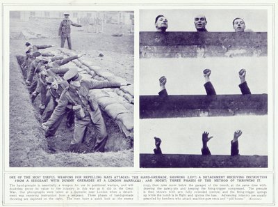 The Hand Grenade ، من The Illustrated War News ، تم نشره في 22 نوفمبر 1939 بواسطة مصور انجليزى