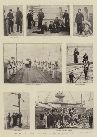 فقدان HMS فيكتوريا ، مشاهد على متن HMS Camperdown بواسطة English Photographer