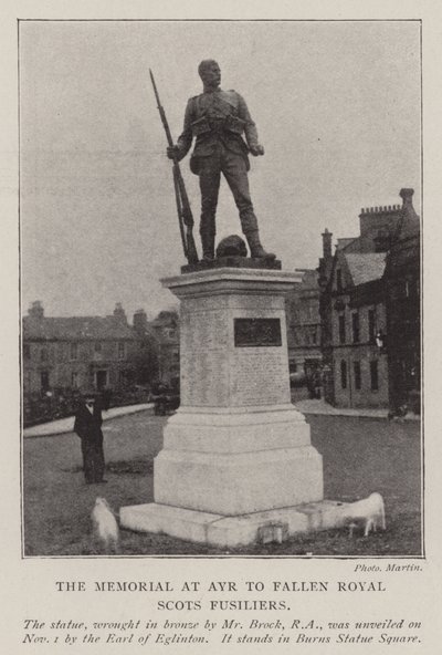 النصب التذكاري في Ayr to Fallen Royal Scots Fusiliers بواسطة مصور انجليزى