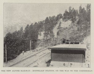 سكة حديد جبال الألب الجديدة ، محطة Ryffelalp ، على الطريق إلى Gornergrat بواسطة مصور انجليزى