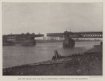 الجسر الجديد فوق Dee في Queensferry ، الذي افتتحه السيد Gladstone في 2 يونيو بواسطة مصور انجليزى
