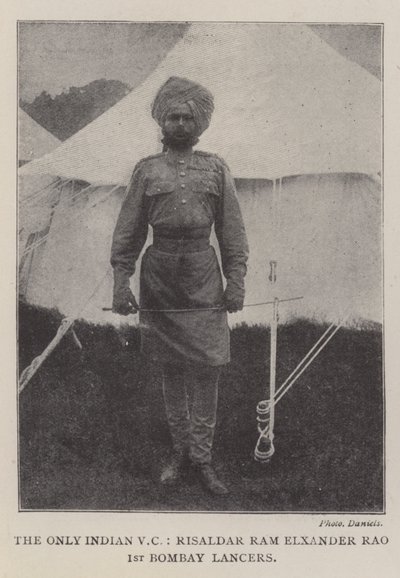 الوحيد الهندي VC ، Risaldar Ram Elxander Rao ، 1st Bombay Lancers بواسطة مصور انجليزى