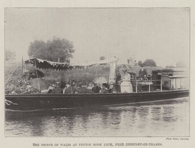 أمير ويلز في Penton Hook Lock ، بالقرب من Chertsey-on-Thames بواسطة مصور انجليزى
