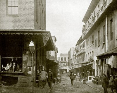 سوق Provision ، الحي الصيني ، سان فرانسيسكو (صورة b / w) بواسطة مصور انجليزى
