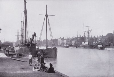 الأرصفة ، يارموث (صورة b / w) بواسطة مصور انجليزى