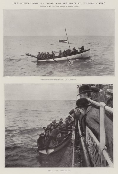 كارثة ستيلا ، حوادث الإنقاذ التي كتبها RMS Lynx بواسطة English Photographer