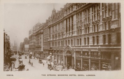 The Strand, Hotel Cecil, London (b/w photo) بواسطة مصور انجليزى