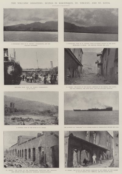 الكوارث البركانية ، مشاهد في مارتينيك وسانت فنسنت وسانت لوسيا بواسطة English Photographer