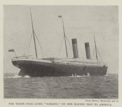 The White Star Liner Oceanic ، في رحلتها الأولى إلى أمريكا بواسطة مصور انجليزى