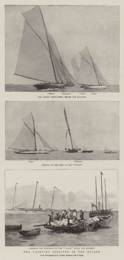 كارثة اليخوت في Solent بواسطة مصور انجليزى