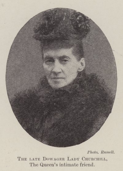 الراحلة Dowager Lady Churchill ، صديقة حميمة من Queens بواسطة مصور انجليزى
