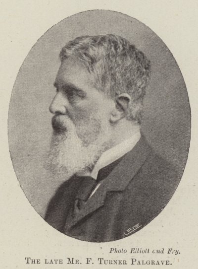 الراحل السيد F Turner Palgrave بواسطة مصور انجليزى