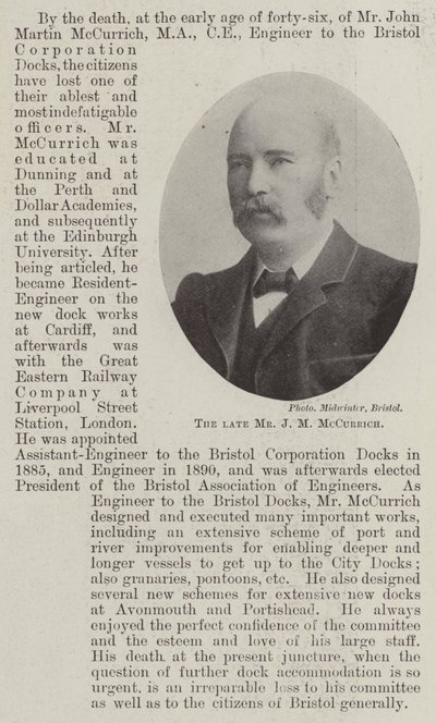 الراحل السيد JM McCurrich بواسطة مصور انجليزى