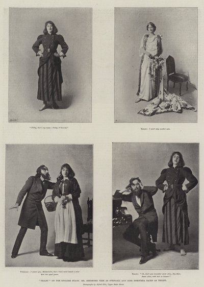 Trilby على المسرح الإنجليزي ، السيد Beerbohm Tree مثل Svengali و Miss Dorothea Baird في دور Trilby بواسطة English Photographer