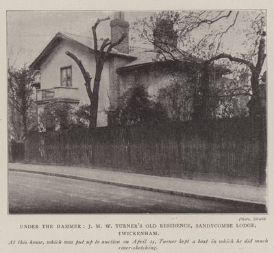 تحت المطرقة ، JMW Turners Old Residence ، Sandycombe Lodge ، تويكنهام بواسطة مصور انجليزى