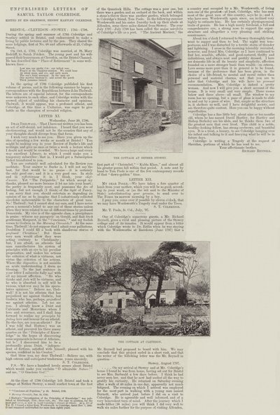 رسائل غير منشورة من صمويل تايلور كوليردج بواسطة English Photographer