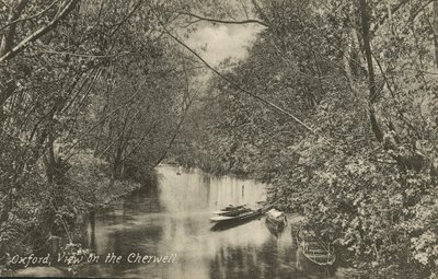 View on the River Cherwell, Oxford, Oxfordshire (b/w photo) بواسطة مصور انجليزى