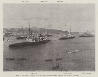 زيارة الإمبراطور الألماني إلى مالطا ، دخول Hohenzollern الميناء ، 15 نوفمبر 1898 بواسطة مصور انجليزى