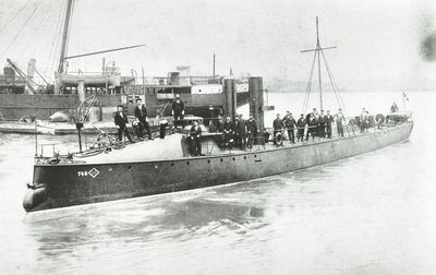 يارو وشركاه لأعمال بناء السفن ، جزيرة الكلاب ، قارب طوربيد رقم. 80 ، لندن ، 1887 بواسطة مصور انجليزى
