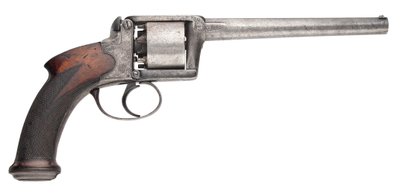 100-Bore Moore & Harris Patent Six-shot Self-cocking Percussion Revolver، 1853 بواسطة مدرسة اللغة الإنجليزية