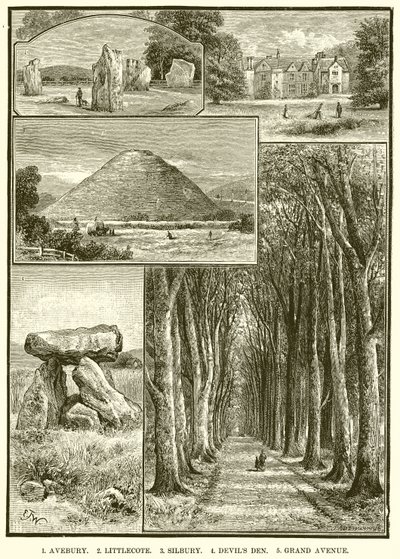 1. أفيبوري. 2. Littlecote. 3. سيلبوري. 4- عرين الشياطين. 5. جراند أفينيو بواسطة مدرسة اللغة الإنجليزية