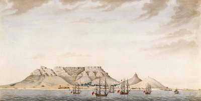 أسطول بريطاني في تابل باي ، ج .1780 بواسطة مدرسة اللغة الإنجليزية