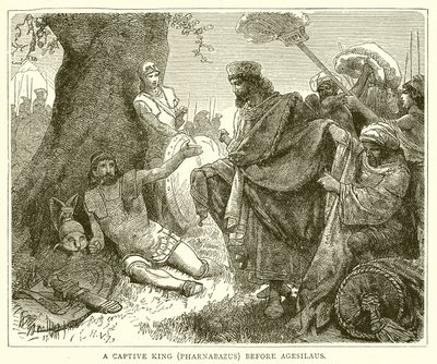 ملك أسير (Pharnabazus) قبل Agesilaus بواسطة مدرسة اللغة الإنجليزية