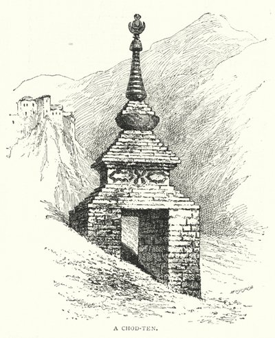 A Chod-ten (نقش) بواسطة مدرسة اللغة الإنجليزية