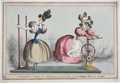 نظرة صحيحة للآلة الجديدة لتصفية السيدات ، نشرها توماس ماكلين ، c.1830 (النقش الملون) بواسطة مدرسة اللغة الإنجليزية