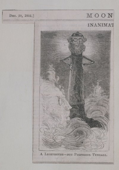 منارة - وليس البروفيسور تيندال ، من Moonshine ، تم نشره في 20 ديسمبر 1884 (نقش الخشب) بواسطة English School