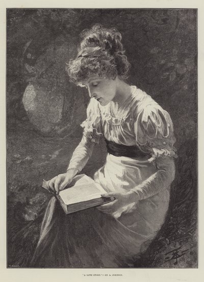 A Love Story (engraving) بواسطة مدرسة اللغة الإنجليزية