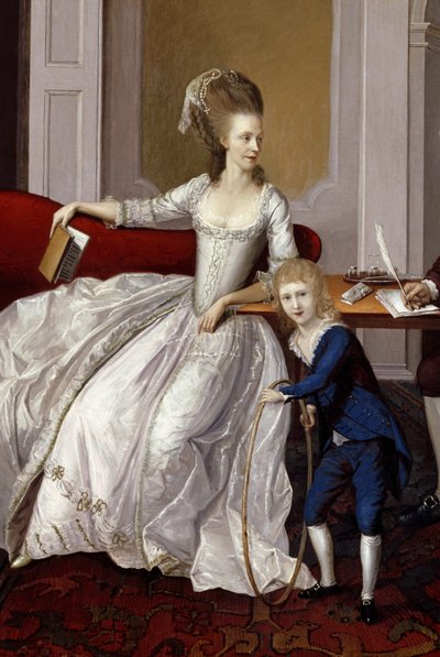 أم وطفل ، ج .1780 بواسطة مدرسة اللغة الإنجليزية