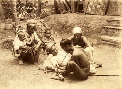رجل شان يجري وشم ، 1890 (بني داكن) بواسطة مدرسة اللغة الإنجليزية