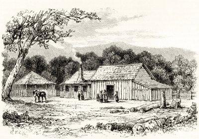 محطة القرفصاء ، c.1880 ، من "الصور الأسترالية" بقلم هوارد ويلوبي ، نشرتها جمعية المسالك الدينية ، لندن ، 1886 بواسطة مدرسة اللغة الإنجليزية