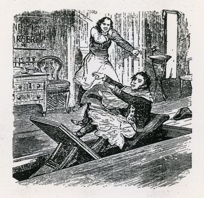 سلسلة من اللؤلؤ أو صديق شارع الأسطول (1847) ، بريتانيا ، هوكستون. سويني تود بواسطة مدرسة اللغة الإنجليزية