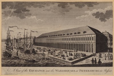 A View of the Exchange and the Warehouses at Petersburg in Russia (engraving) بواسطة مدرسة اللغة الإنجليزية