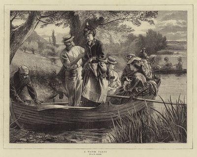 A Water Party (engraving) بواسطة مدرسة اللغة الإنجليزية