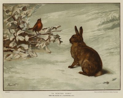 A Winter Song (chromolitho) بواسطة مدرسة اللغة الإنجليزية