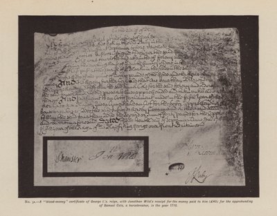 شهادة "الدية" لجورج الأول" (صورة حجرية) بواسطة مدرسة اللغة الإنجليزية