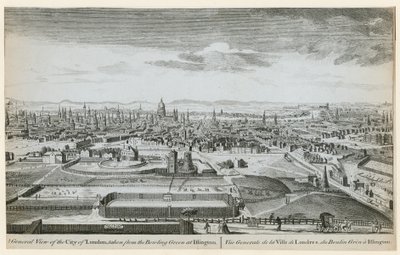 نظرة عامة على لندن مأخوذة من لعبة البولينج الخضراء في Islington بواسطة مدرسة اللغة الإنجليزية
