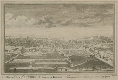 نظرة عامة على لندن ، عاصمة إنجلترا ، مأخوذة من سماحة بالقرب من Islington بواسطة مدرسة اللغة الإنجليزية