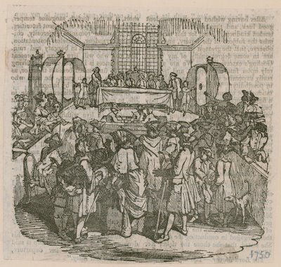 اليانصيب بتاريخ 1750 بواسطة مدرسة اللغة الإنجليزية