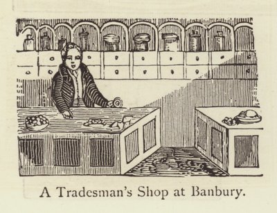 متجر تاجر في Banbury (نقش) بواسطة مدرسة اللغة الإنجليزية